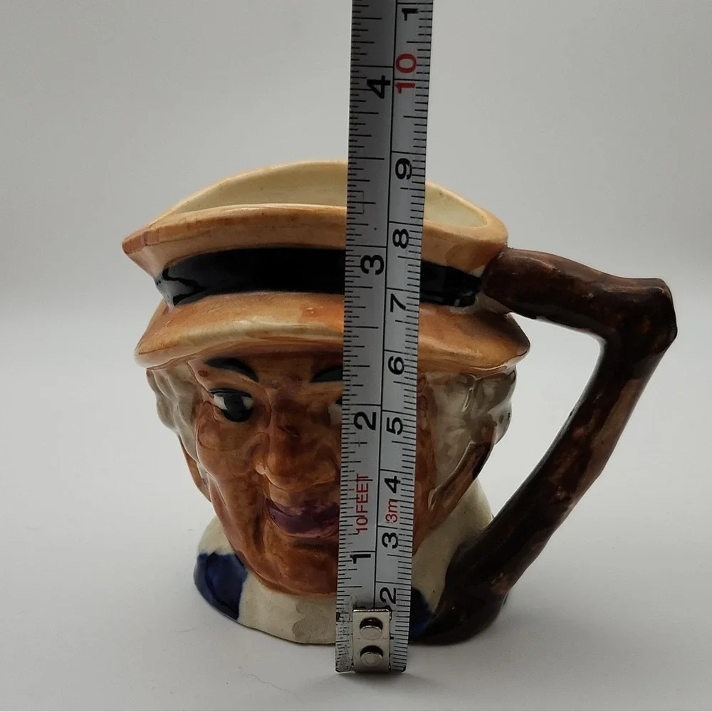 Vintage Japanese Toby Character Mug Mini Creamer Pitcher Interwar 1920s 1930s